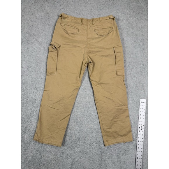 Y2K‎ Gap Men's 33x30 Cargo Pant Tan Brown Khaki Loose Straight Leg - Picture 8 of 10